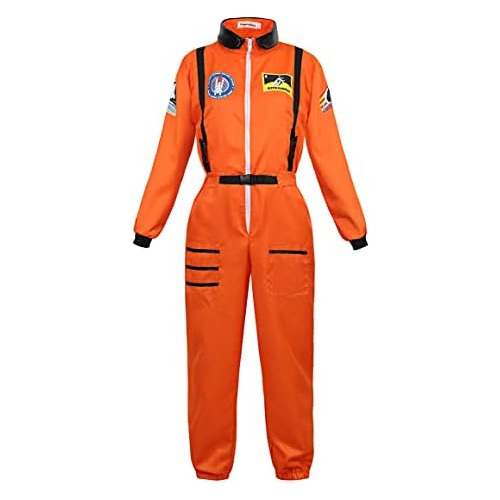 Women's Astronaut Spaceman Costume Adult Coverall Air F...