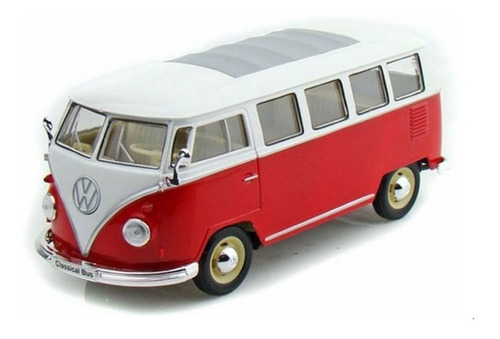 1962 Volkswagen Classical Bus Rojo Welly 1:24