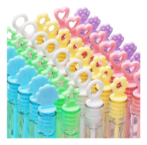 144 Paquete De 6 Colores Mini Varitas De Burbujas A Granel Y