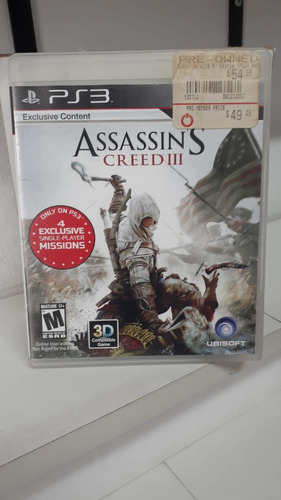 Juego Play 3 -- Assassins Creed 3 