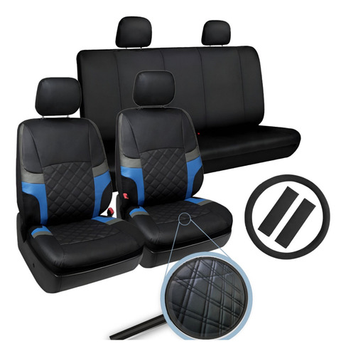 Seat Cordoba Fundas Cubre Asientos Tacto-piel Azul Fundas