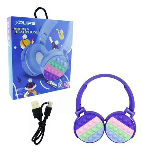 Audifono Para Niños Bluetooth Diseño Pop It
