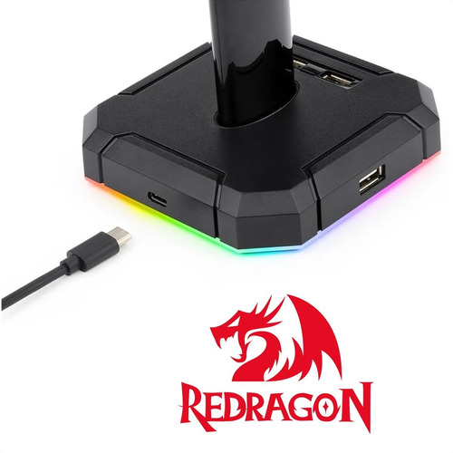Imagen 9 de 10 de Base Para Auricular Gamer Redragon Ha300 Specter Pro Rgb