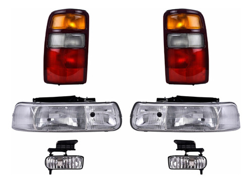 Paq Calaveras Y 4 Faros P/ Chevrolet Suburban 2000/2006 Depo