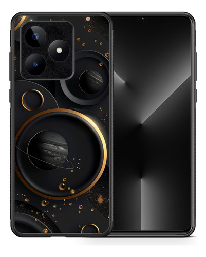 Funda Para Realme Júpiter Planeta Universo Dorado Caballero