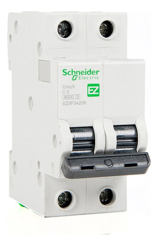 Llave Schneider 2x6 Bipolar 6a Termica Easy9 Ez9f34206