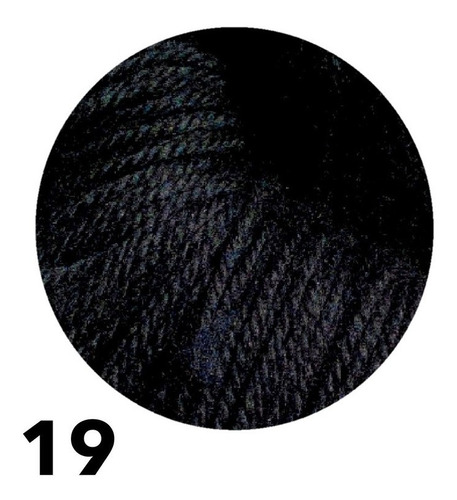 3 Madejas Merino Sedificado - Color 19 - Negro