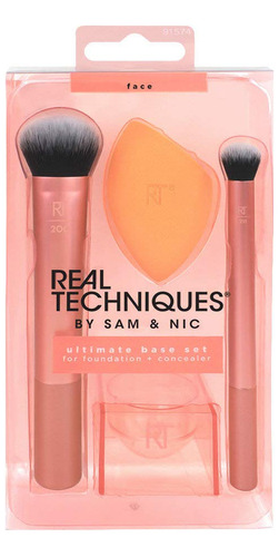 Real Techniques Ultimate Base Set Con Cepillo Facial, Espon.