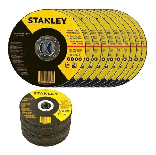 25 Discos De Corte Metal 4 1/2 1mm Stanley