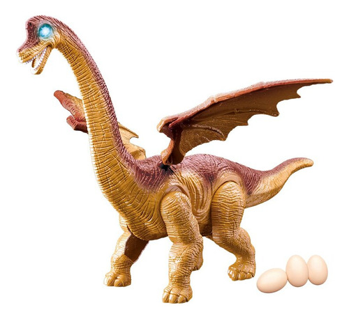 Boneco Dinossauro Bota Ovo Anda Com Som E Luz - Dm Toys 6421