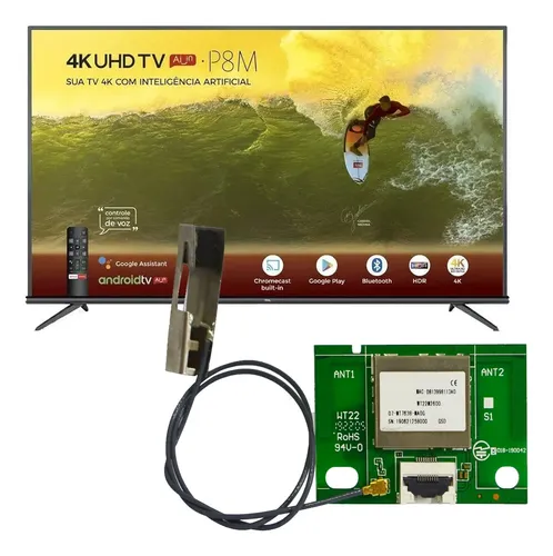 Module WiFi + Nappe De Connexion Pour TV TCL 43P615 - Référence 07-MT7638-Ma0g, Neuf