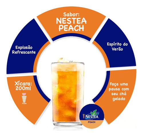 Chá Em Cápsula Nestea Dolce Gusto Pessego 180g Caixa 10 Unid