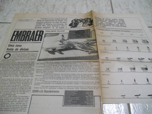 Embraer Xavante Bandeirante Ipanema Última Hora 23/08/1975