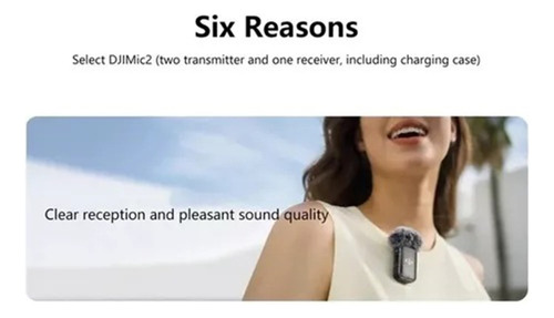 Microfone Dji Mic 2 (2tx Microfone + 1rx Receptor + 1 Case) Cinza-escuro