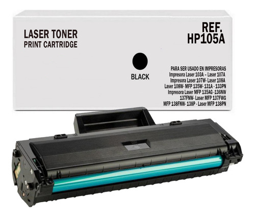 Tóner Laser Genérico 105 Para Laser 136nw  138fnw 136w 107w