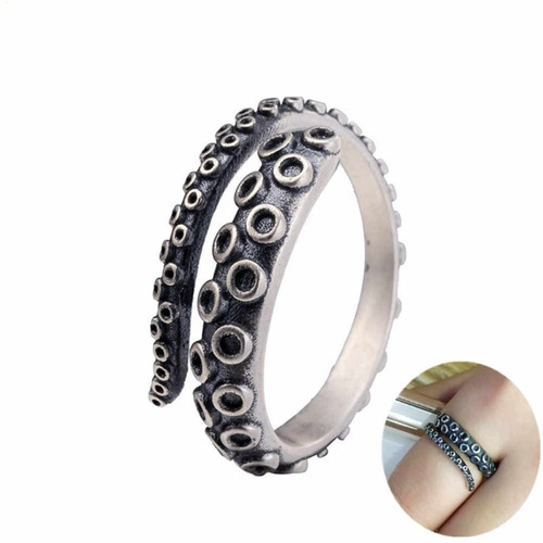 Anillo Kraken Pulpo Tentáculos Plata .925