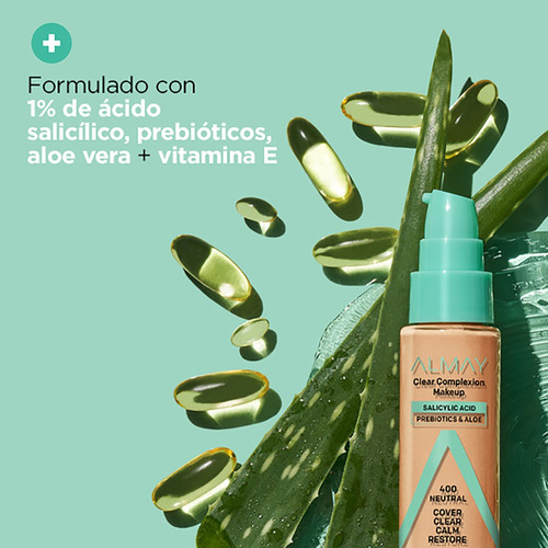 Base De Maquillaje Almay Clear Complexion Make Up Tono True Beige 30ml 700 Beige