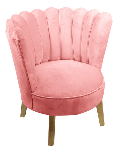 Sillón Moderno Vintage Salas Puff Bar Cafetería Hotel Color Rosa