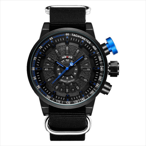 Relógio Masculino Weide Analógico Wh7306 - Preto E Azul