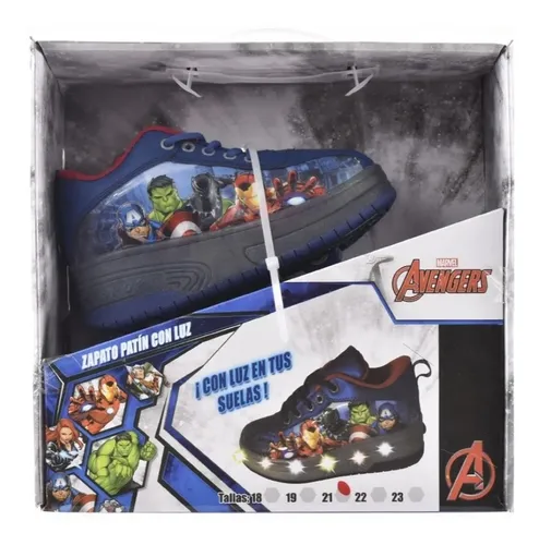 Zapato Con Luz Para Niño Marvel Avengers 18 Y 22