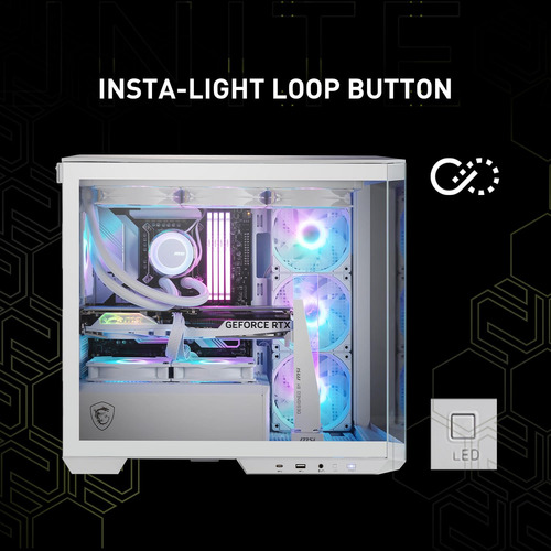 Funda Para Pc Msi Mag Pano M100r Pz Blanca Micro-atx Con 4 V