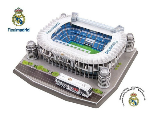 Maqueta Estadio 3d Para Armar!!! Cancha Del Real Madrid!!