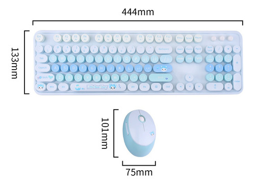 Set De Teclado Y Ratón Mofii St En Azul