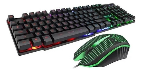 Pack Gamer 2 En 1 Premium I-mice Teclado + Mouse Luces Rgb Teclado Negro