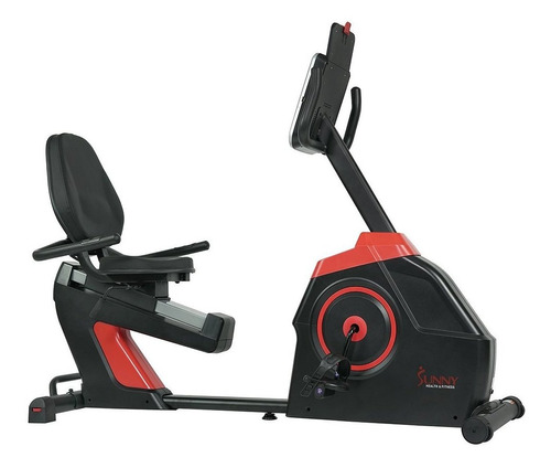 Bicicleta fija Sunny Health & Fitness Evo-Fit horizontal color negro y rojo 100V/240V