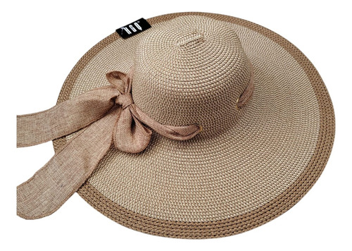 Sombrero Playa Con Ala Ancha Anti-uv Moderno Cómodo Mujer Marrón Unica