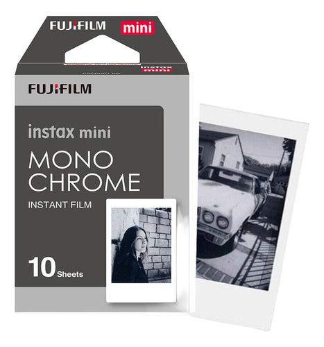Película Instantánea Fujifilm Instax En Blanco Y Negro: 10