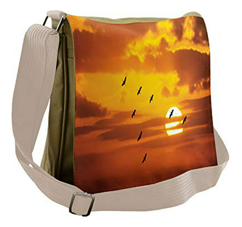 Bolso De Mensajero - Ambesonne Nature Bag, Birds Flying At S