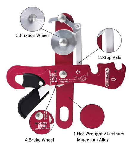 Dispositivo De Aseguramiento De Cuerda Para Rapel Newdoar