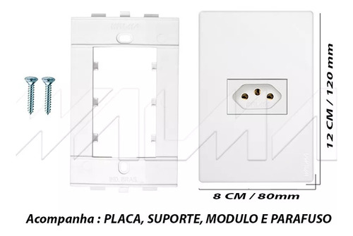 Tomadas E Interruptores (25 Pç) Kit Casa Completa Luxo