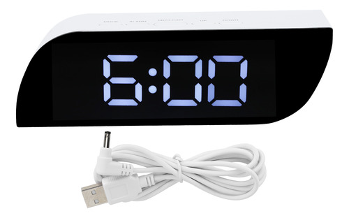 Reloj De Espejo Led Digital Con Conversión De 12/24 Horas Aj