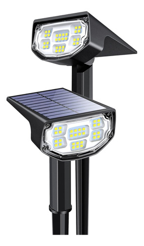 2 Lamparas Solar Estaca Luz Led Jardin Automatica Exteriores