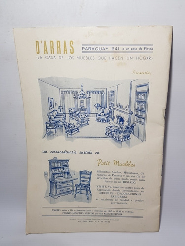 Imagen 2 de 8 de Antigua Revista Radio Excelsior Rosario 1943 Mag 56904