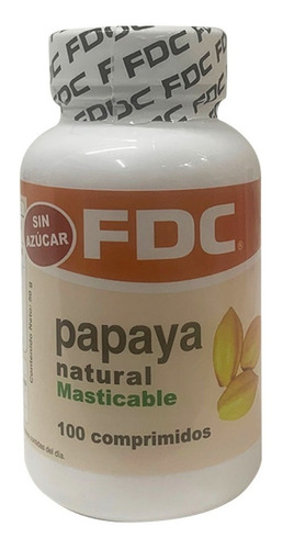 Papaya Natural Masticable 100 Comprimidos