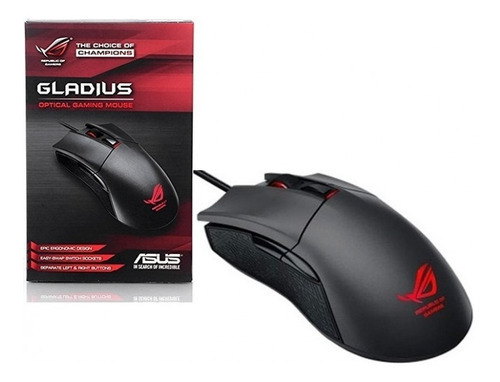 Mouse Asus Rog Gaming Gladius 6.400 Dpi Óptico - P501-1a