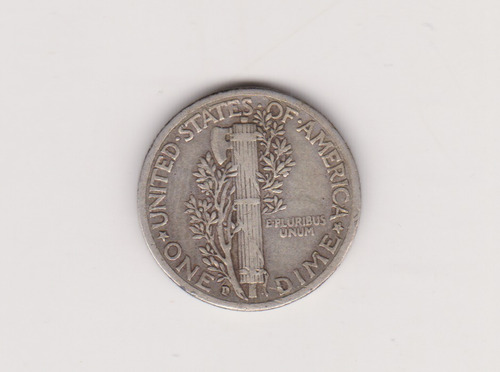 Moneda Eeuu 1 Dime 1943 D Plata Muy Bueno (Usado)