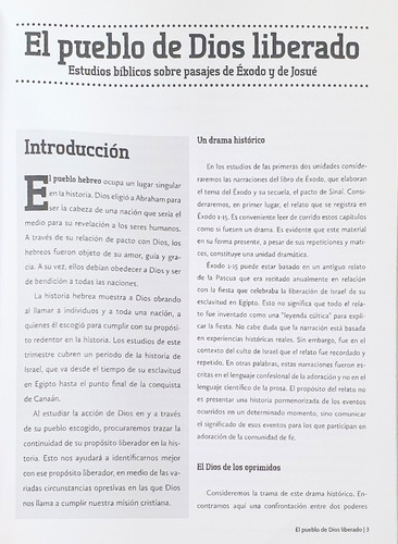 Material De Enseñanza Bíblica El Pueblo De Dios Liberado