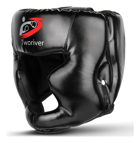 Casco De Boxeo Mma Sparring Ufc Piel Sintética Negro Negro Tamaño