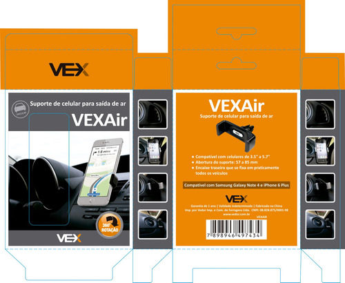 Suporte Automotivo Veicular Saida Ar Vexair