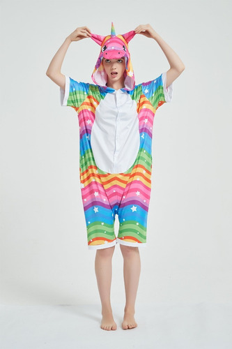 Unicornio Kigurumi Pijama Enterito De Verano Kawaii