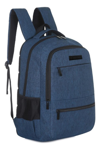 Mochila Urbana Discovery Clásica 15991 Con Porta Notebook Color Azul