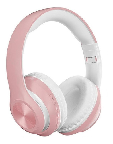 Auriculares plegables Bluetooth 5.0 P68, color rosa