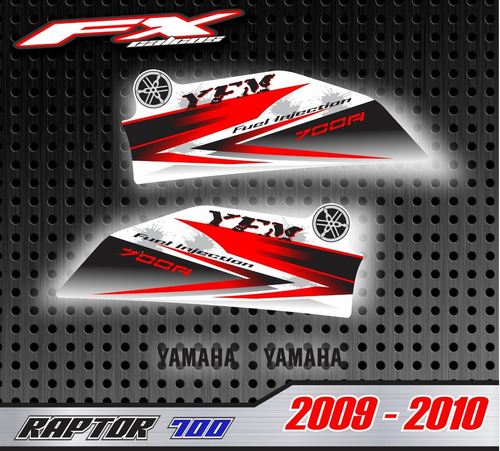 Calcos Simil Original Yamaha Raptor 700 2009-2010 Fxcalcos