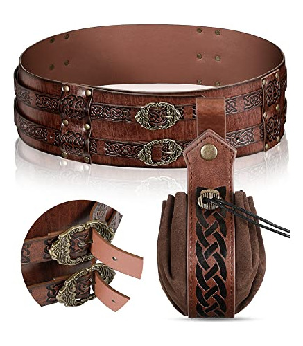 2 Cinturones Medievales, Cinturón Ancho Vikingo, Cinturón 