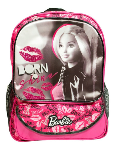 Barbie Mochila Escolar Infantil Espalda Glam Rosa