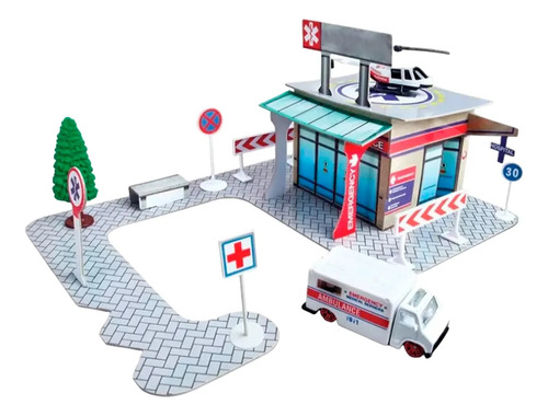 Hospital Maisto Build-n-play Con Ambulancia Febo